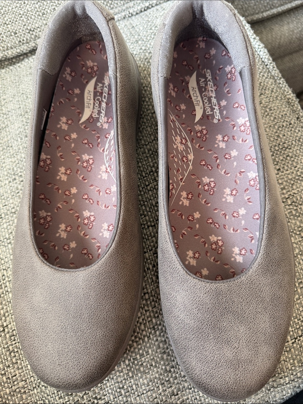 Skechers Arch Fit Inspire Windmore Ballet Flats Dark Taupe Size 8
